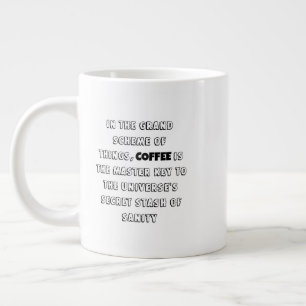 Charmante Coffee Philosophy Humor Extra Grote Beker