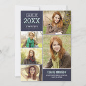 Charmante Collage EDITABLE KLEUR Afstuderen Kaart (Voorkant)