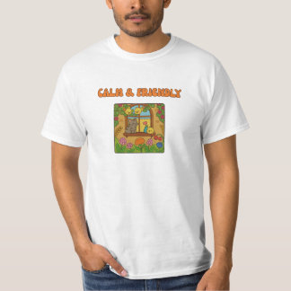 Charmante Cosy Cats and Birds Scene - ontwerp T-shirt