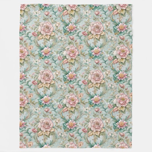 Charmante couverture Rococo aux fleurs délicates (Devant)