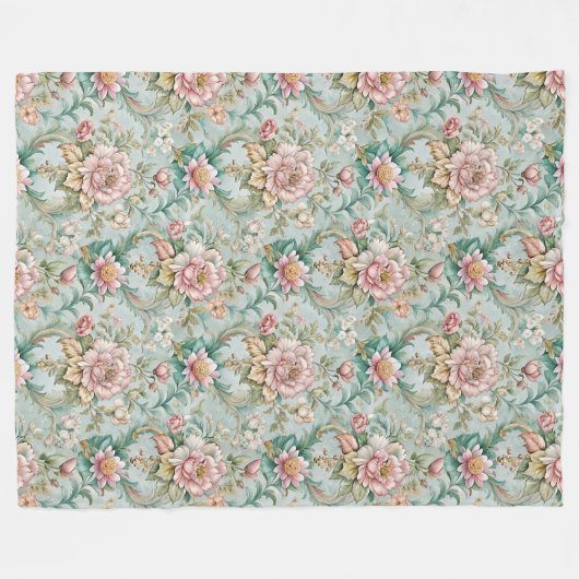 Charmante couverture Rococo aux fleurs délicates (Devant (Horizontal))