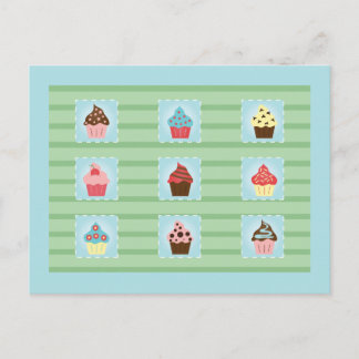 Charmante cupcakes briefkaart