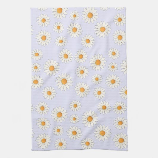 Charmante Daisy Bloemen Keuken Handdoek (Verticaal)