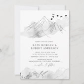 Charmante elegante landschap bruiloft uitnodiging (Voorkant)