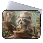 Charmante en Schattigee Raccoon Chef Roeren Een Bo Laptop Sleeve (Voorkant)