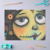 Charmante en verdrietige dame ArtLady 6 Tissuepapier (Craft)