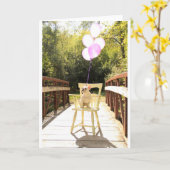 Charmante Franse Bulldog Verjaardag Kaart (Gele Bloem)