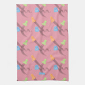 Charmante geesten, aanpasbaar, op roze theedoek (Verticaal)