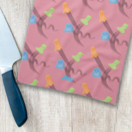Charmante geesten, aanpasbaar, op roze theedoek