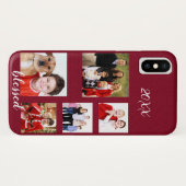 Charmante gezins- vakantiefoto- collage met monogr Case-Mate iPhone case (Achterkant (horizontaal))