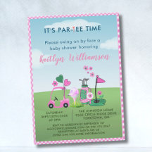 Charmante Golf Roze Par-Tee Baby Shower