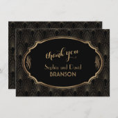Charmante Grande Gatsby Art Déco MERCI Mariage (Devant / Derrière)