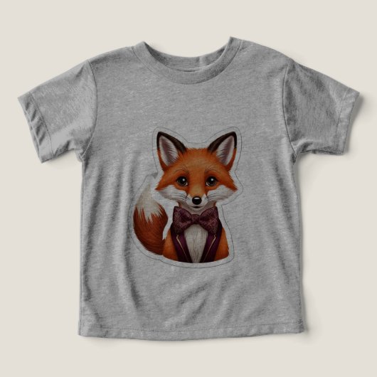 Charmante grillige Fox Sticker - Woodland Elegance (Design voorkant)