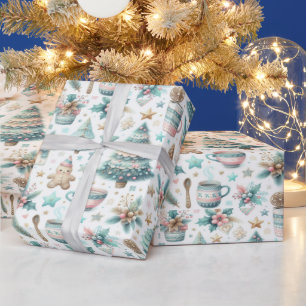 Charmante grillige kerst wrap cadeaupapier