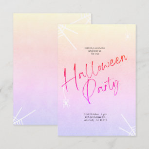 Charmante Halloween handgeschreven feest Kaart