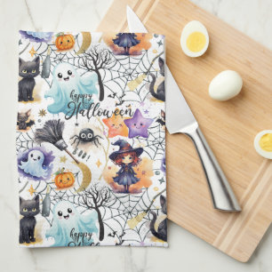 Charmante Halloween keukenhanddoek