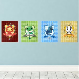 Charmante HOGWARTS™ House Crests Muurkunst Sets