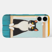 Charmante kat in het raam Case-Mate iPhone case (Achterkant (horizontaal))