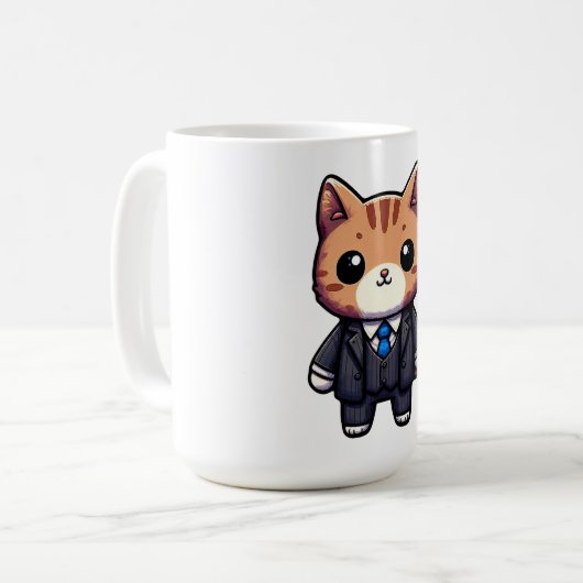 Charmante kattenbaas koffiemok (Voorkant links)