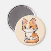 Charmante Kawaii Kitten Magneet (Voorkant / Achterkant)