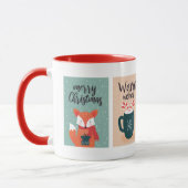 Charmante kerst Mok met 4 feestelijke Design (Links)