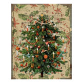 Charmante kerstboom illustratie perfect poster (Voorkant)