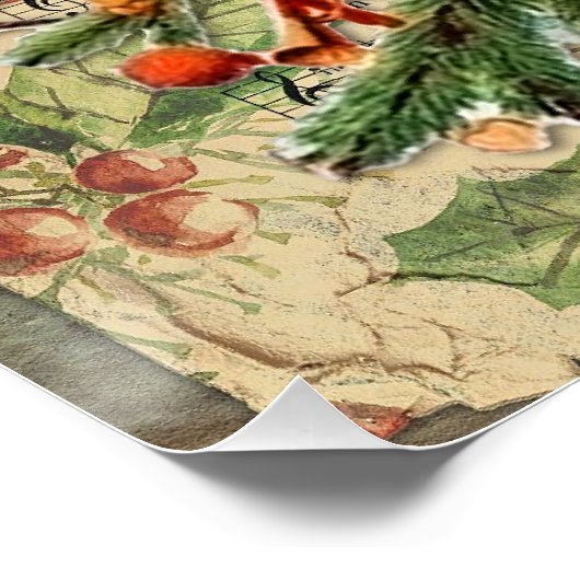 Charmante kerstboom illustratie perfect poster (Hoek)