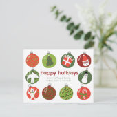 Charmante Kerstversieringen  Xmas CUSTOM Briefkaart (Staand voorkant)