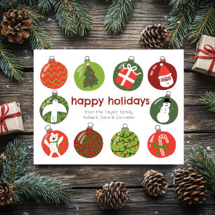 Charmante Kerstversieringen Xmas CUSTOM Briefkaart