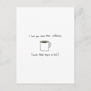 Charmante koffie Valentijnsdag kaart