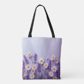 Charmante Lavendel & Witte Daisy Bag Draagtas (Achterkant)