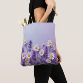 Charmante Lavendel & Witte Daisy Bag Draagtas (Dichtbij)