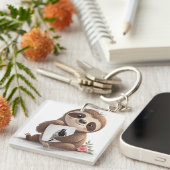 charmante luiaard sleutelhanger (Voorkant Rechts)