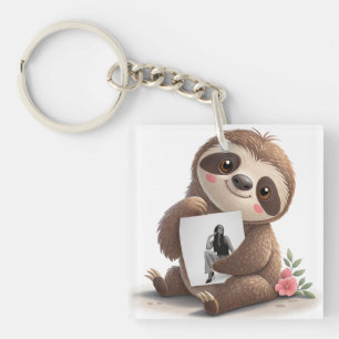 charmante luiaard sleutelhanger