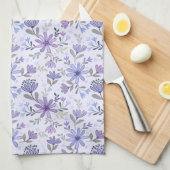 Charmante main dessinée Fleurs Serviette de cuisin (Quart Plié)