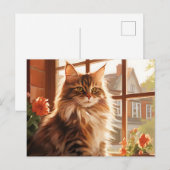 Charmante Maine Coon Cat Briefkaart (Voorkant / Achterkant)