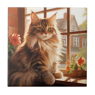 Charmante Maine Coon Cat Tegeltje
