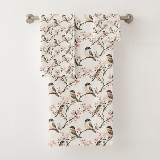 Charmante mussen en bloesems bad handdoek (Insitu)
