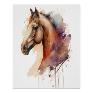 charmante paardenkop Wall Art. Perfect Poster