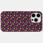 Charmante Paarse Paddestoel Bladpatroon iPhone Cas Case-Mate iPhone Case (Achterkant (horizontaal))