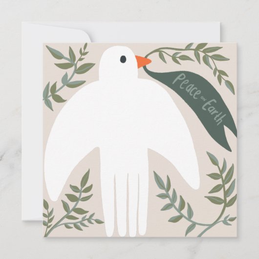 Charmante Peace Dove Kerstmis Kerstvakantie Kaart (Voorkant)