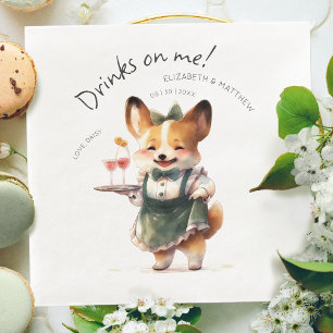 Charmante Pembroke Welsh Corgi oberkelner Servet