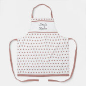 Charmante Polka Dot Dusty Rose et tablier blanc (Recto)