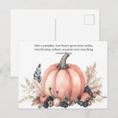charmante pompoen briefkaart (Voorkant / Achterkant)