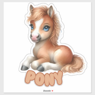 Charmante Pony - Kinderkamer Sticker