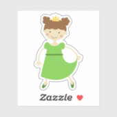 Charmante prinses sticker (Vel)