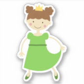 Charmante prinses sticker (Voorkant)