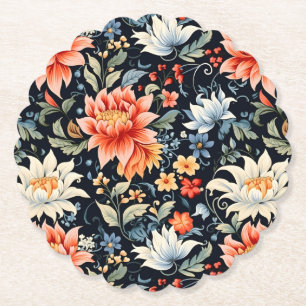 Charmante Ranya Floral Pattern-65293 Kartonnen Onderzetters
