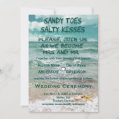 Charmante Reis Strand Bestemming Zeester Bruiloft Kaart (Voorkant)