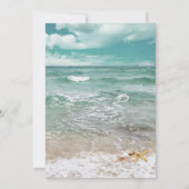 Charmante Reis Strand Bestemming Zeester Bruiloft Kaart (Achterkant)